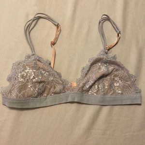 Light Blue/Pink Lace Bralette